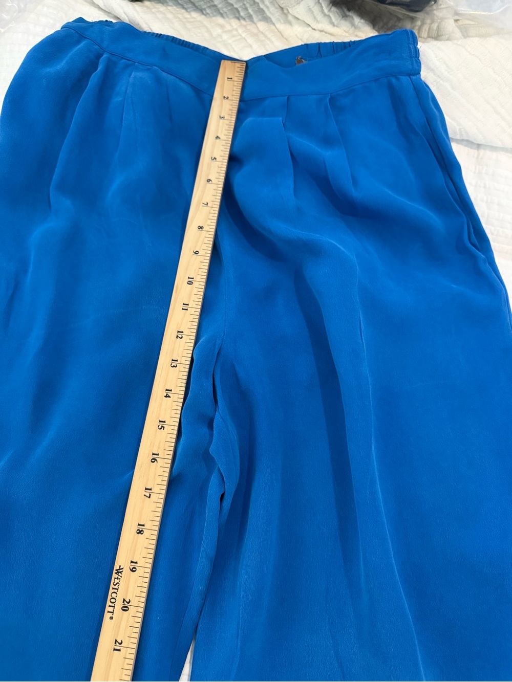 Set- Vintage Silk Women's Cobalt Blue Pantsuit GUC 0772 - Picture 11 of 15